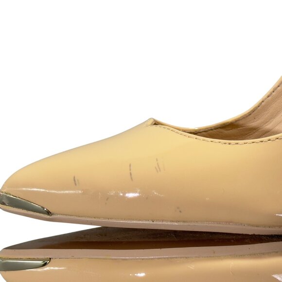 TED BAKER Women's Shoes Patent Leather Nude Pointed-Toe Stiletto Heels Size 36.5 - Picture 8 of 12